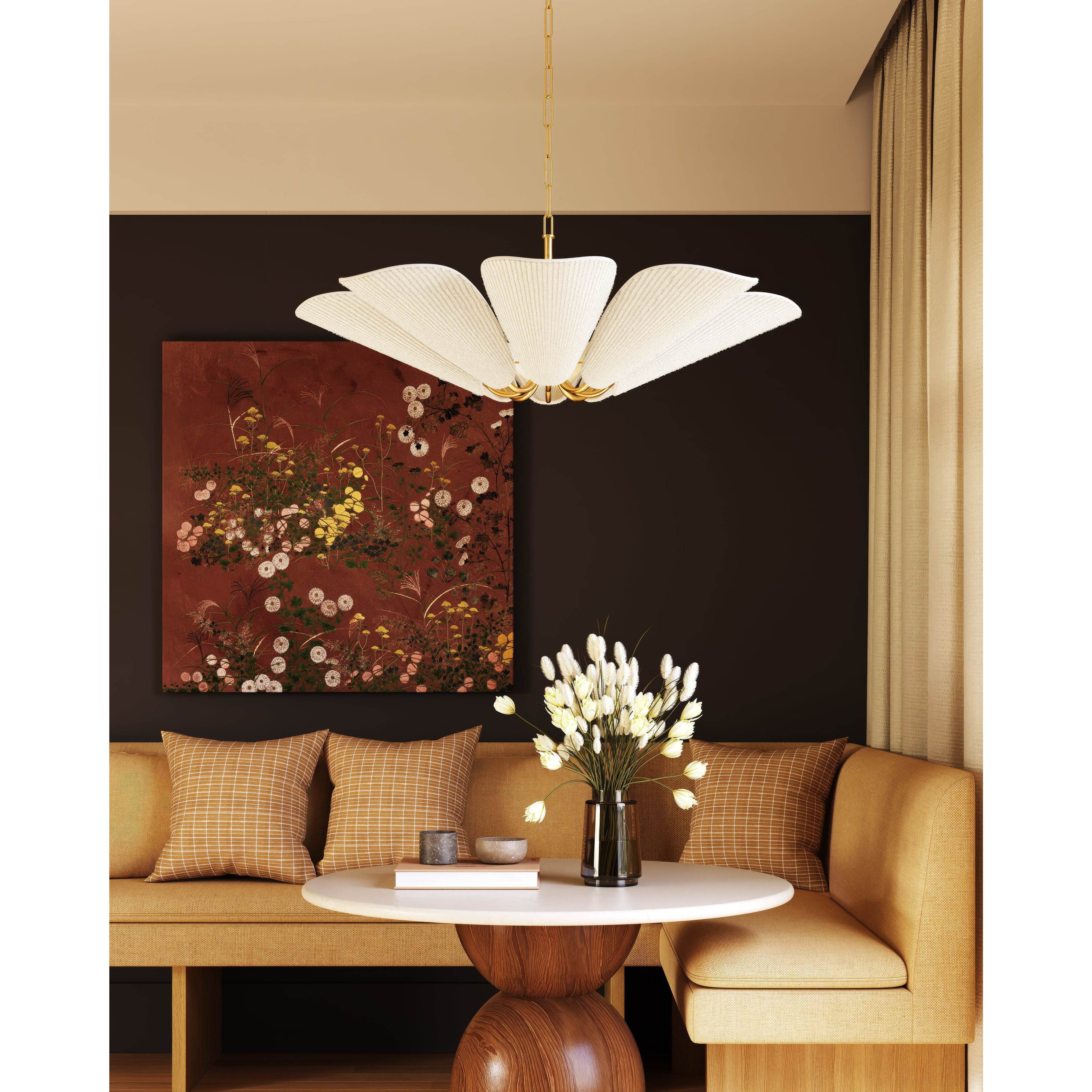 Winifred 8 Light 36.25 inch Aged Brass Chandelier Ceiling Light